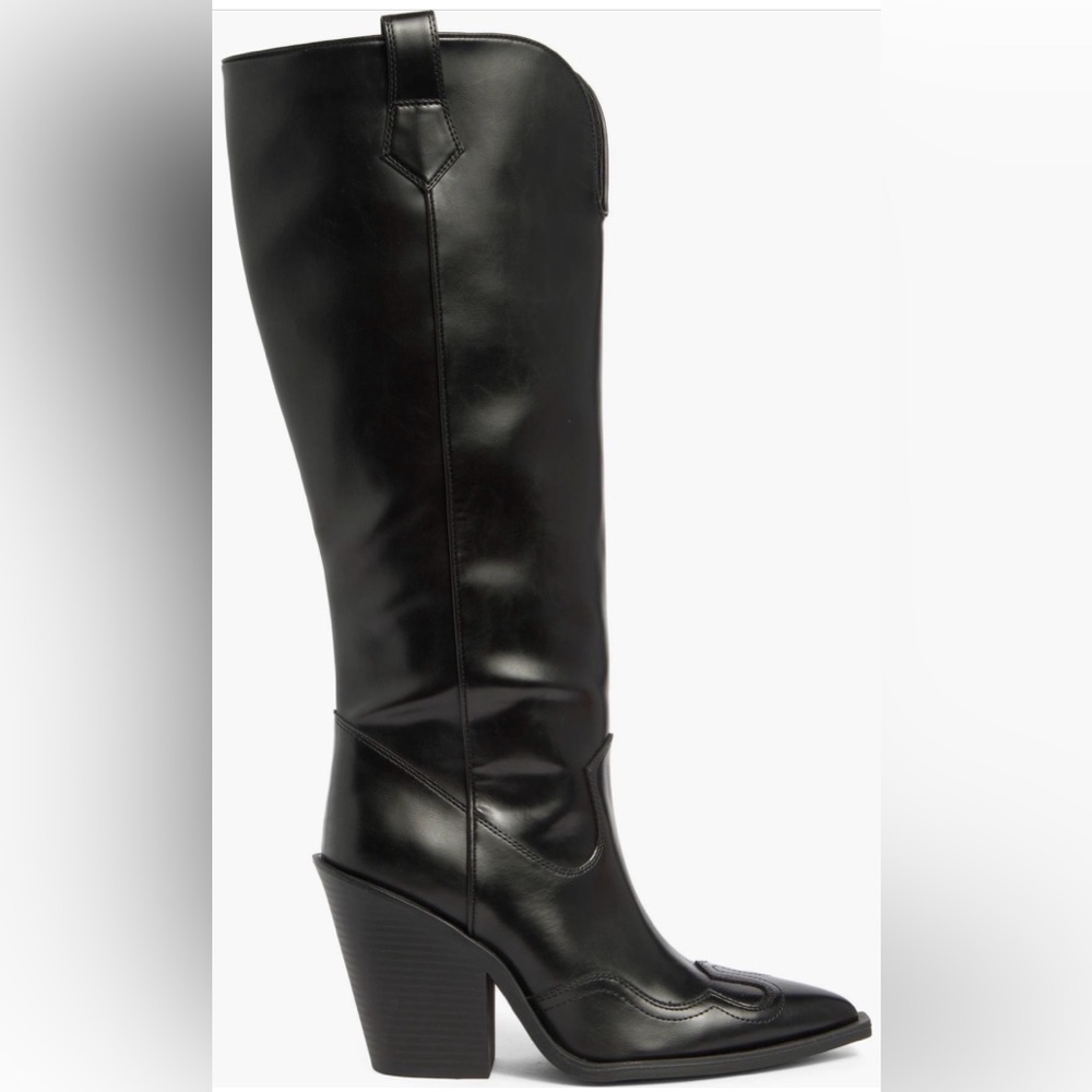 Western knee High Boots in black